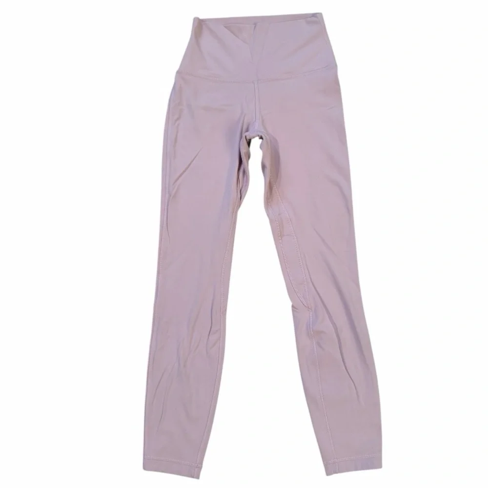 Lululemon Align Double-Lined 25” High-Waisted Pink Peony Leggings Size 4 - Picture 3 of 7